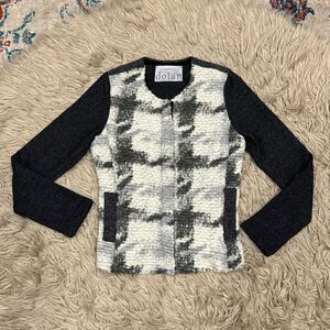 Anthropologie Dolan zip down textured blazer size small